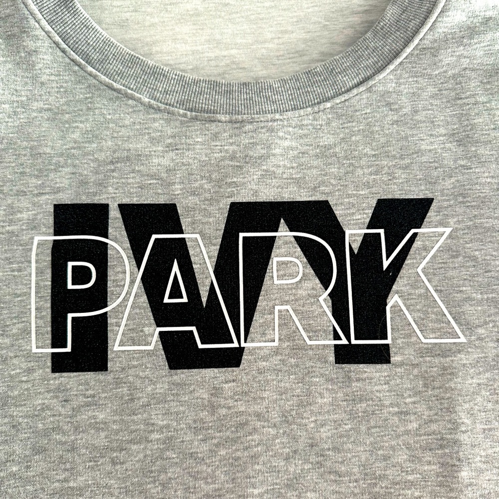 IVY PARK Beyonce Boat Neck Sweatshirt Tunic Long Large Heather Grey